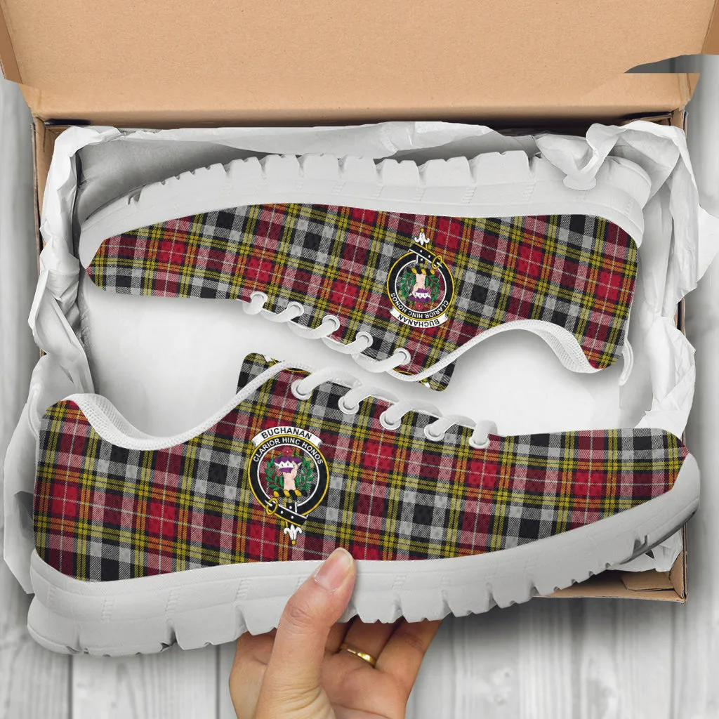 Buchanan Old Dress Tartan Sneakers with Family Crest