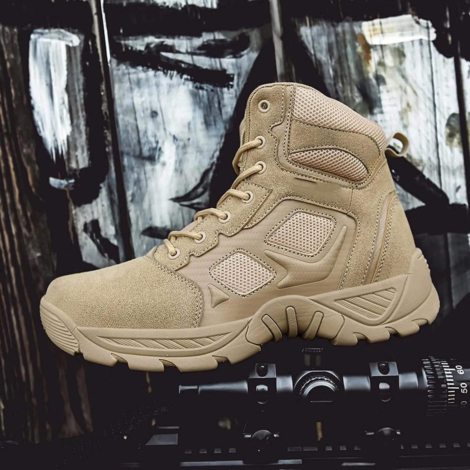 Mens Boots Men Military Boots Quality Special Force Tactical Desert Boots Combat Ankle Boats Army Work Shoes Leather Snow Boots