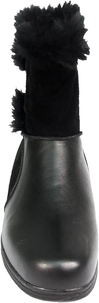 Peerage Bryn Women Wide Width Fleece Lined Comfort Leather Booties
