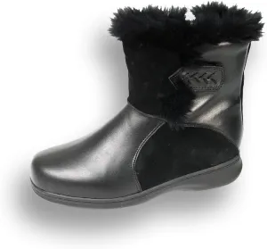 Peerage Bryn Women Wide Width Fleece Lined Comfort Leather Booties