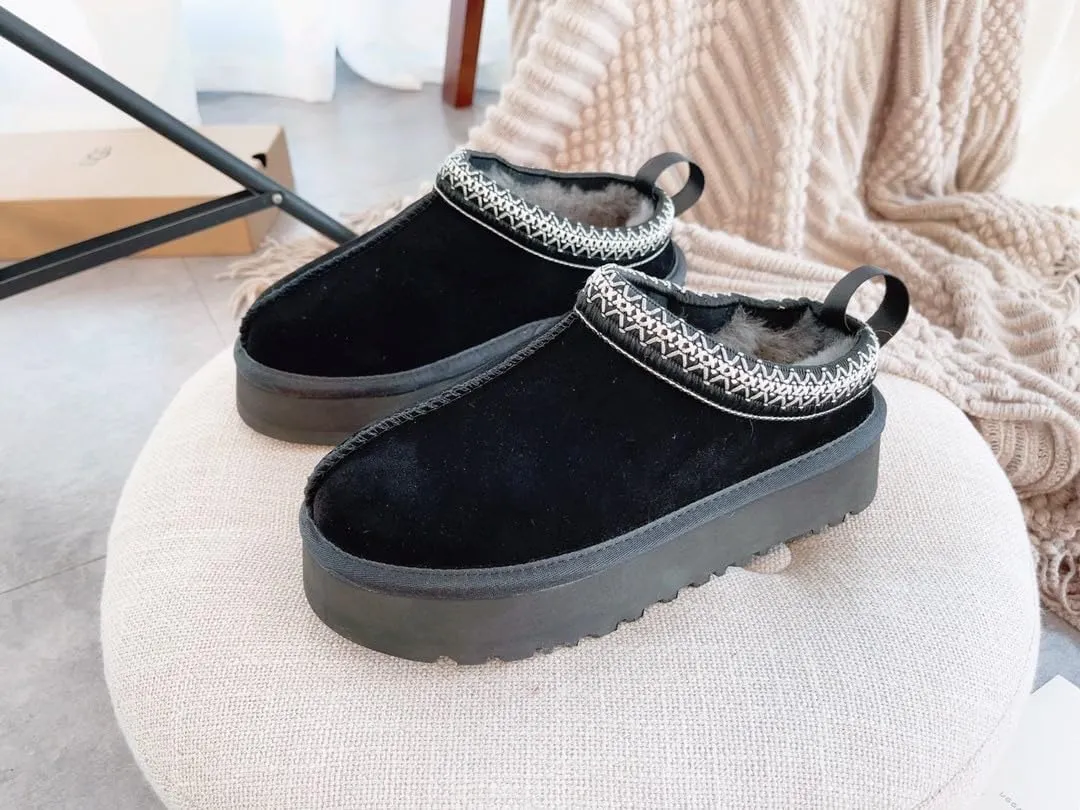 Women's Tasman Platform Mini Boots Fur Fleece Lined Suede Ankle Snow Boots
