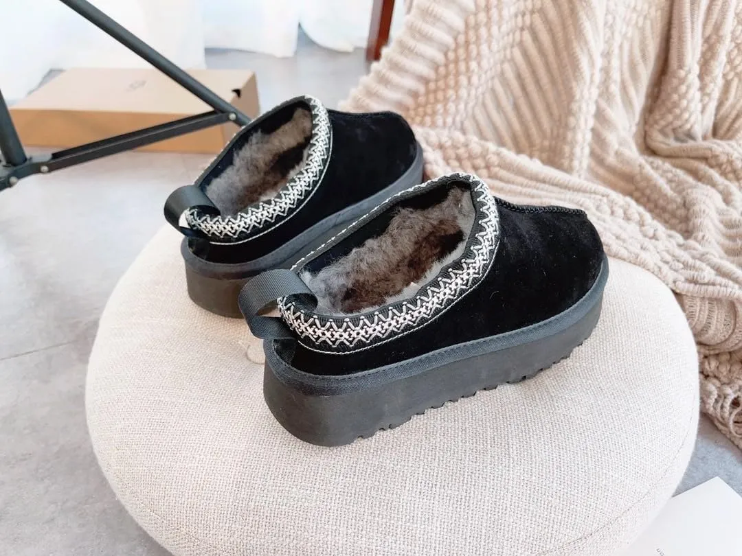 Women's Tasman Platform Mini Boots Fur Fleece Lined Suede Ankle Snow Boots