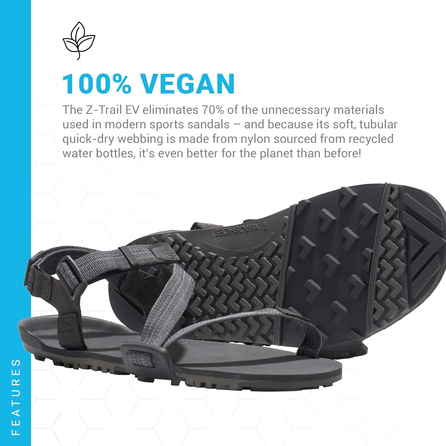 Xero Shoes Men's Z-Trail EV Barefoot Hiking Sandals