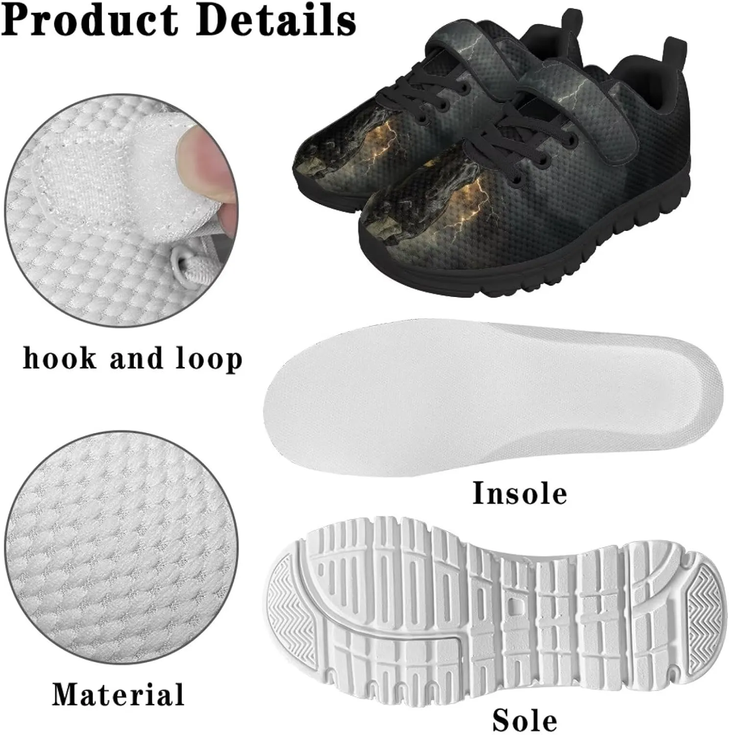 YEXIATODO Slip On Shoes Girls Boys Wide Shoes Kids Shoes No Tie Shoelaces Running Sneakers Slip on Tennis Shoes 11-2.5