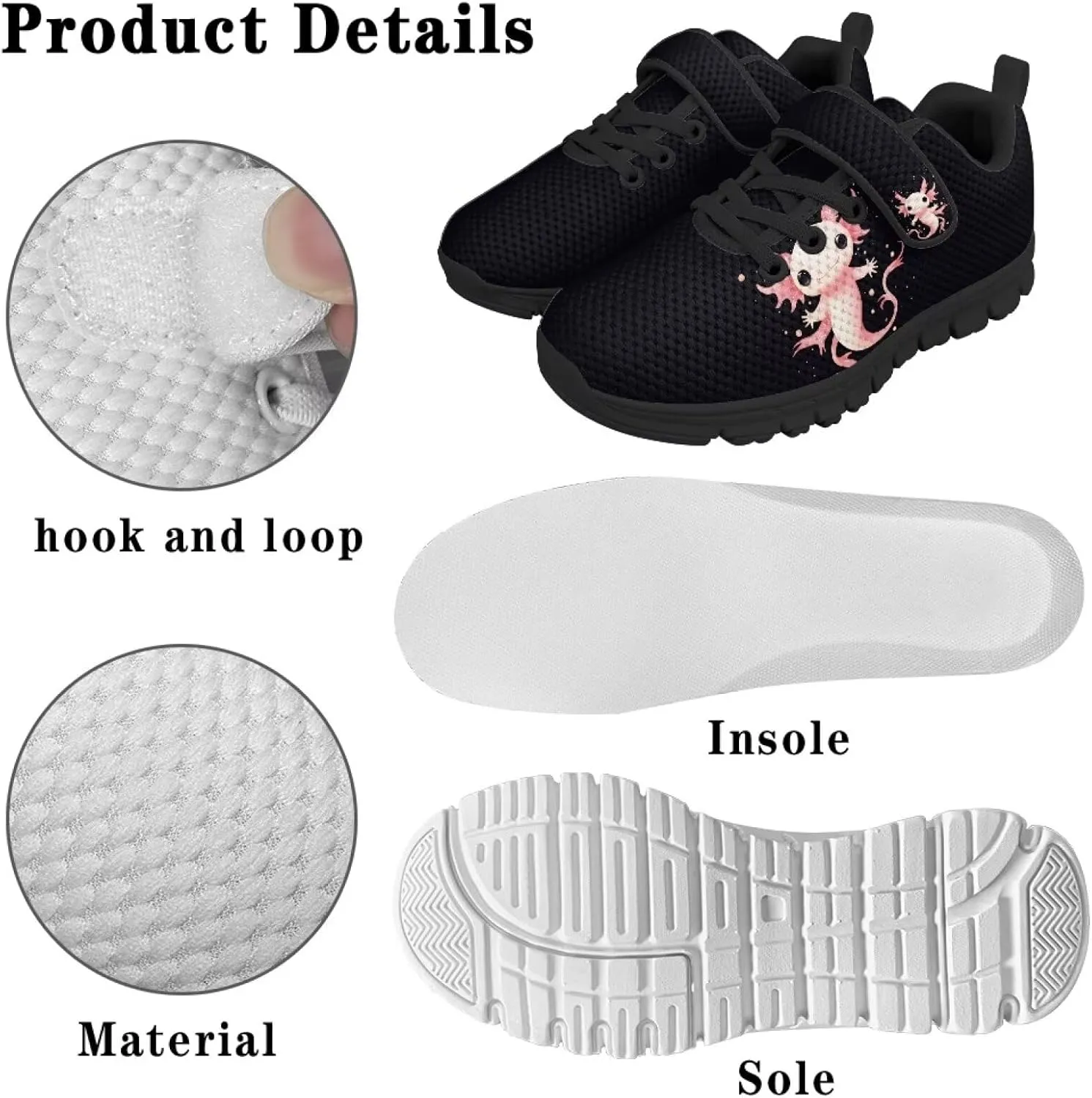 YEXIATODO Slip On Shoes Girls Boys Wide Shoes Kids Shoes No Tie Shoelaces Running Sneakers Slip on Tennis Shoes 11-2.5
